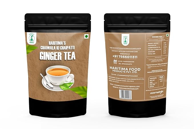 chaiwala ki chaipatti HaritimaAdrak Tea|Premium Assam Tea Powder|Refreshing&amp;Soothing Ginger Flavor Tea|Rich In Taste&amp;Goodness Of Aromatic Ginger/Adrak Chai|Black Tea|250G (FROM INDIA SAB) - View 2 of 7