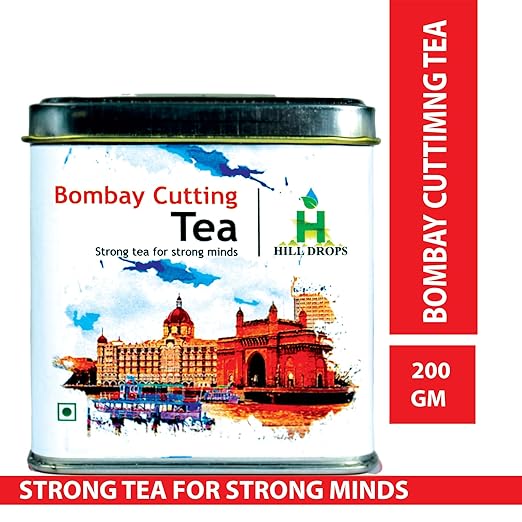 Hill Drops Bombay Cutting Chai | Authentic Mumbai Street Tea | Strong Ginger-Cardamom Blend | 200g Tin Can | Spiced, Aromatic, and Flavorful (FROM INDIA SAB) - View 3 of 7