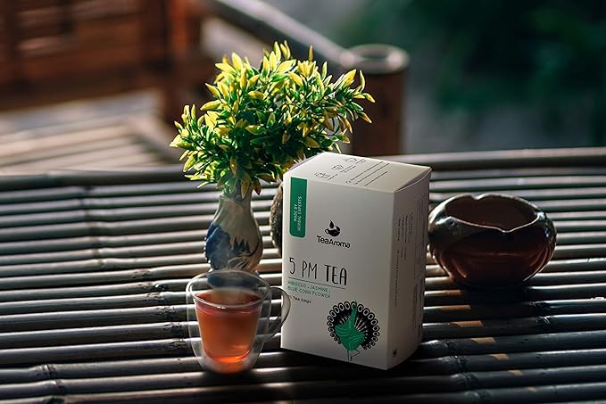 Tea Aroma - 5 Pm Tea Bags, 21 Tea Bags, Rejuvenate, Refresh, Reenergize (FROM INDIA SAB) - View 4 of 5