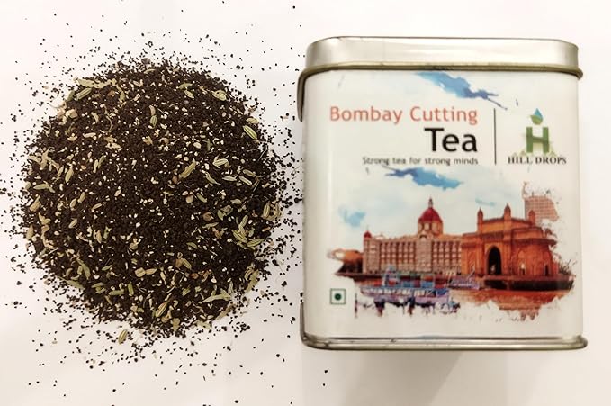 Hill Drops Bombay Cutting Chai | Authentic Mumbai Street Tea | Strong Ginger-Cardamom Blend | 200g Tin Can | Spiced, Aromatic, and Flavorful (FROM INDIA SAB) - View 5 of 7
