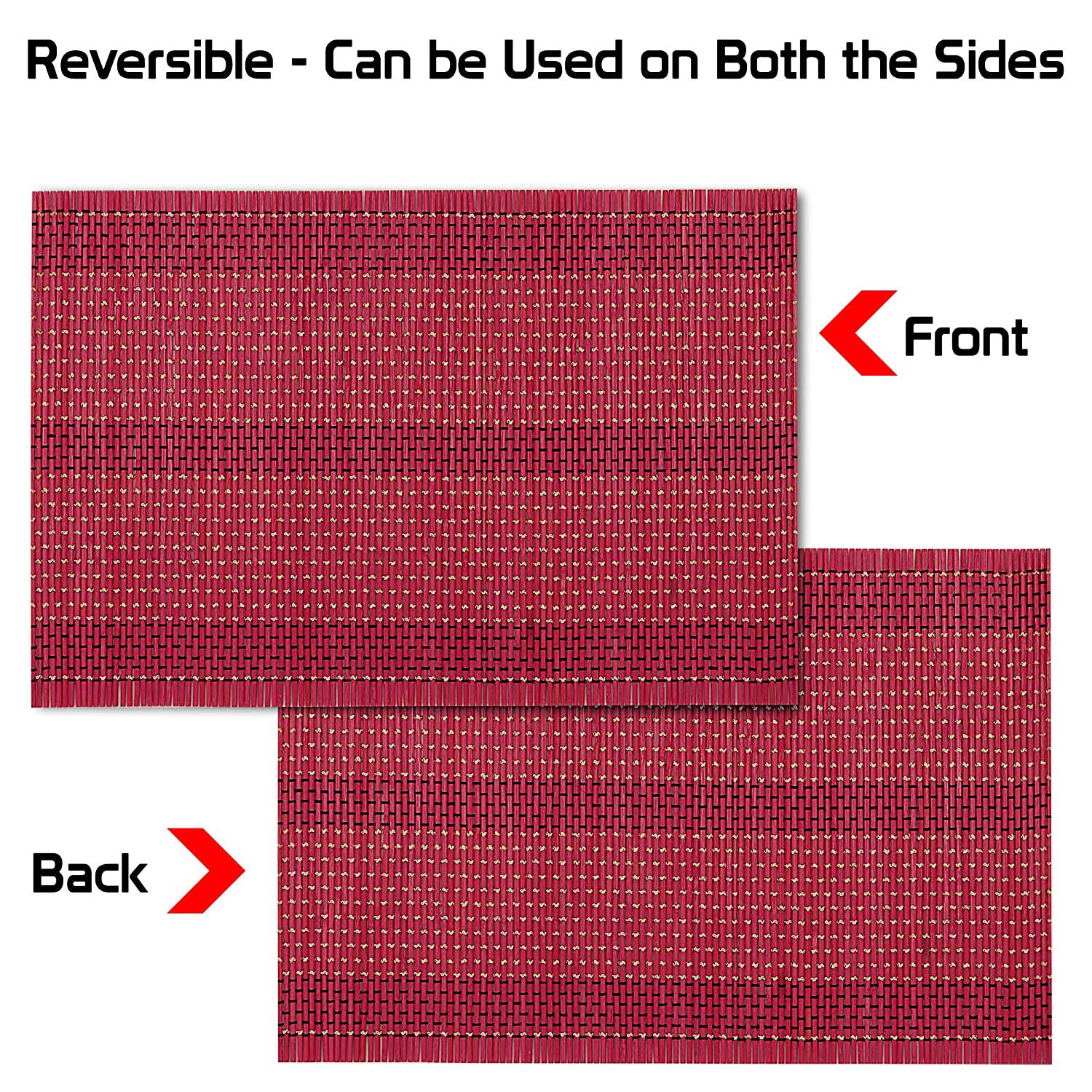 HOKIPO® Heat Resistant Placemats Set of 4 Dining Table Mats, 45x30 cm,(AR1664) - View 5 of 6