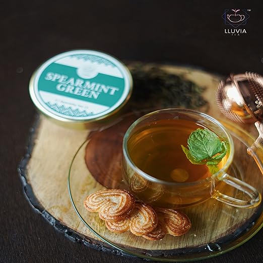 LLUVIA TEA Spearmint Green Tea For PCOD/PCOS & Refreshment(50 Gm) (FROM INDIA SAB) - View 3 of 6