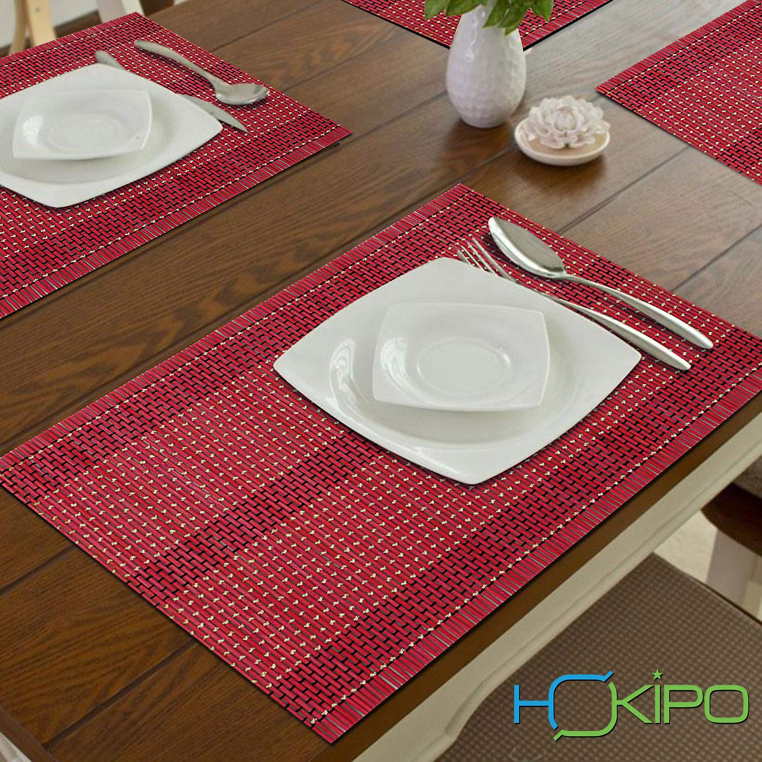 HOKIPO® Heat Resistant Placemats Set of 4 Dining Table Mats, 45x30 cm,(AR1664) - View 2 of 6