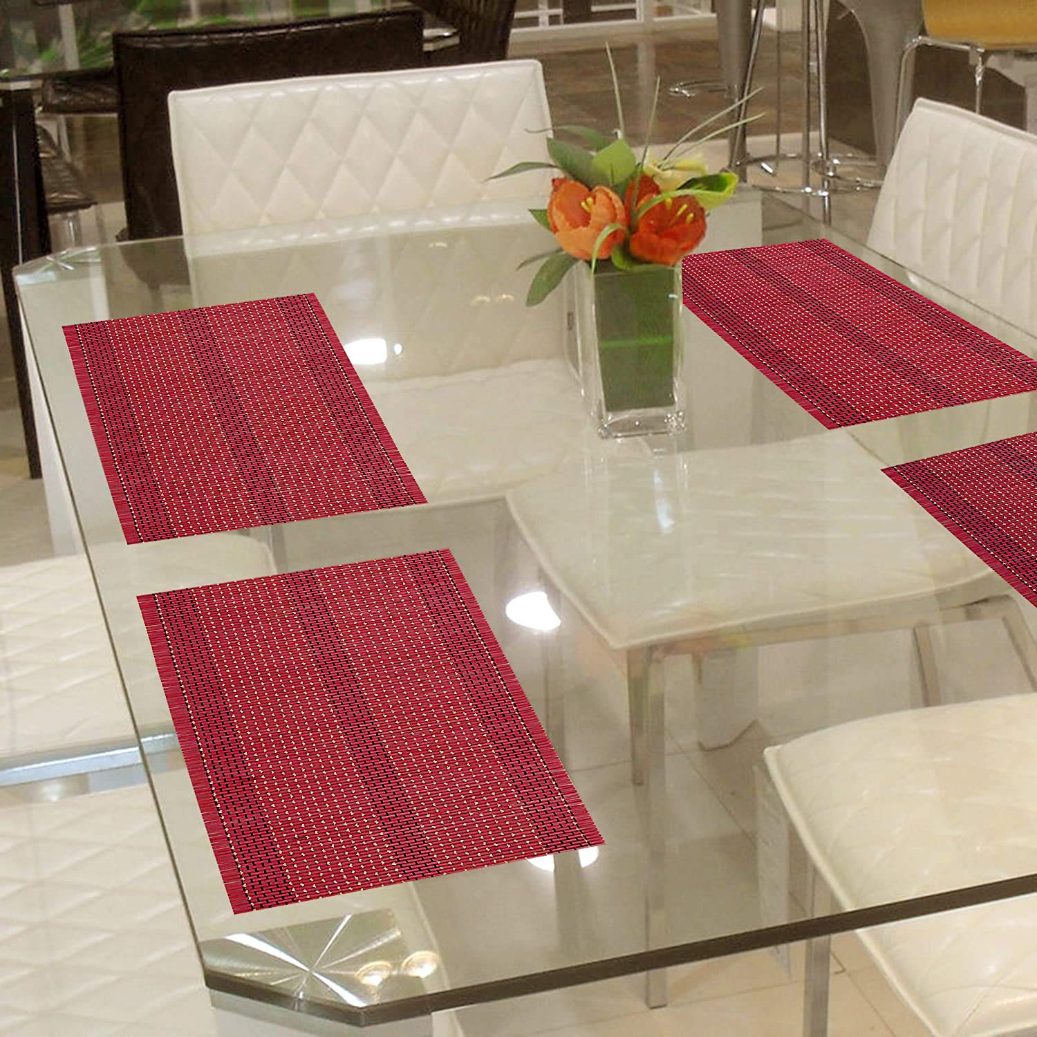 HOKIPO® Heat Resistant Placemats Set of 4 Dining Table Mats, 45x30 cm,(AR1664) - View 3 of 6