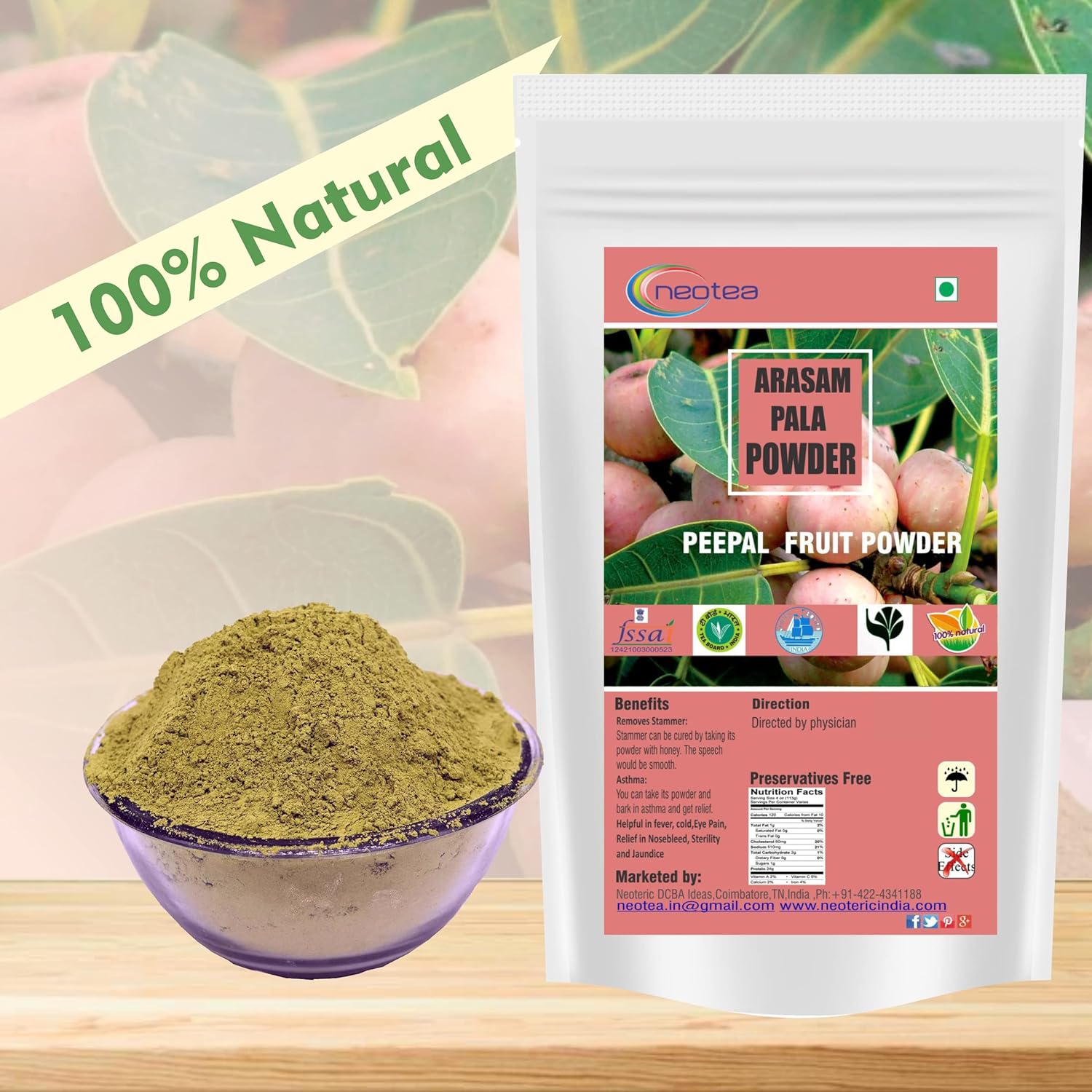 Neotea Peepal Tree Fruit Powder 300G - View 3 of 3