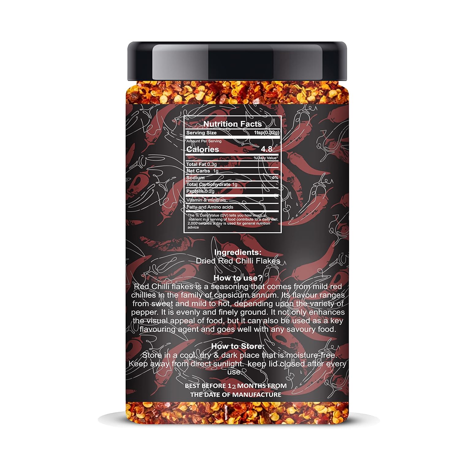 ManHar Organics Red Chilli Flakes Seasonings 250gm - View 2 of 4