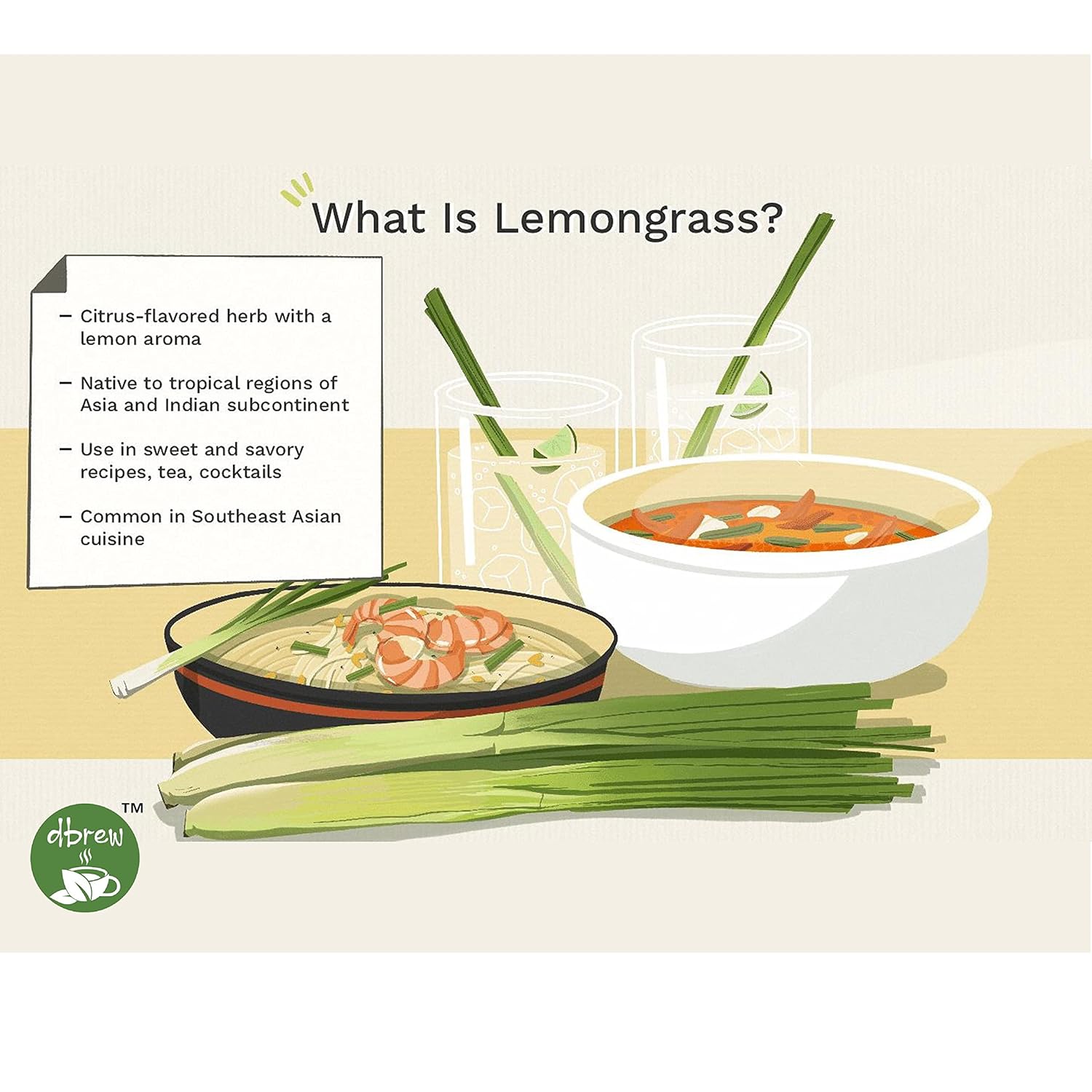 dbrew Organic Lemongrass Leaves Tea - 100gm | Loose leaves | Plant Based - Caffeine Free Tea | Herbal Tea Combo Benefit of Detox &amp; Immunity Booster | Tisane - View 4 of 4