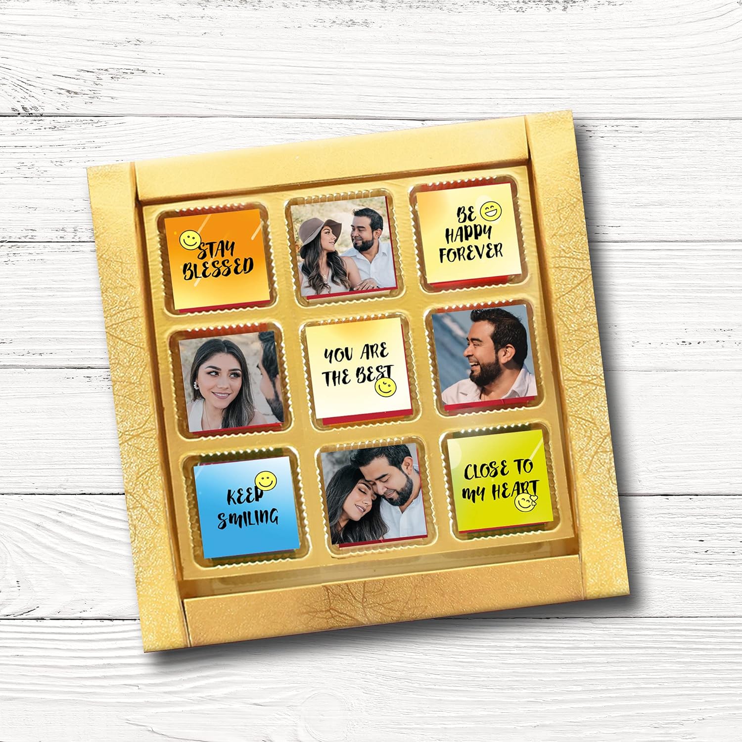 Katha Chocolates Personalized Customized Friendship Day Gift Box Perfect Present for best friend, dost, yarr, mitra (9 assorted cube chocolates) (FROM INDIA SAB) - View 4 of 5