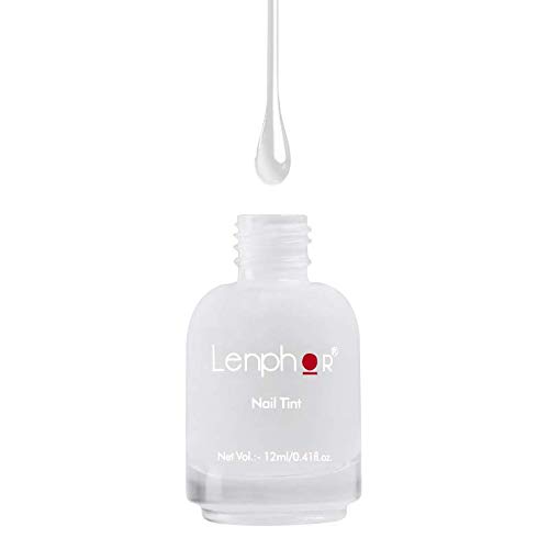 Lenphor Nail Paint Satin Gel Finish, Shiny Smooth Nail Colour, Long Lasting, Fade Resistant, Quick Dry, Glassy Finish, Glossy Luster Nail Polish, Satin Gel Finish, Cool Shade (Clear Snow 12ml) - View 3 of 3