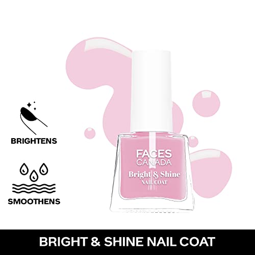 FACESCANADA Bright &amp; Shine Nail Coat, 5ml | Protects &amp; Strengthens Nails | Camellia Oil &amp; Veg Keratin | Nourishes Cuticles | Brighter Nails | Cruelty-free - View 2 of 3