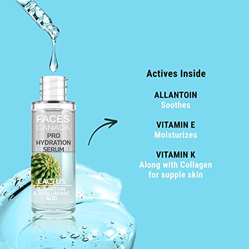 FACESCANADA Pro Hydration Serum, 27ml | Cactus, Allantoin &amp; Hyaluronic Acid | Biphasic Face Serum | Hydrates, Soothes, Moisturizes For Younger-Looking, Smooth &amp; Plump Skin - View 4 of 4