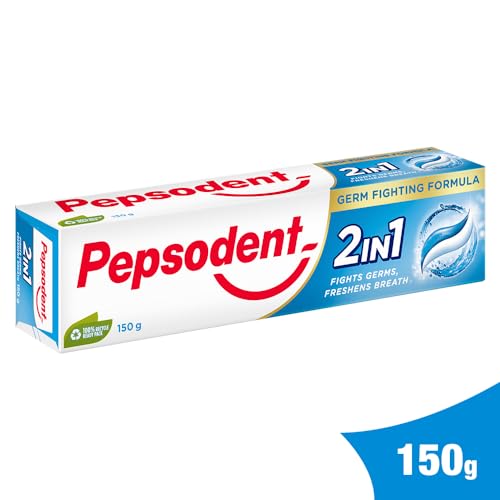 Pepsodent 2 in 1 Toothpaste Tooth Decay Prevention, Cavity Protection, Sensitivity Relief, Plaque Removal, 150 g FROM INDIA (SAM) - View 2 of 4