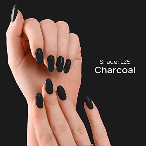 FACESCANADA Ultime Pro Splash Luxe Nail Enamel - Charcoal (L25), 12ml | Glossy Finish | Quick Drying | Long Lasting | High Shine | Chip Defiant | Even-Finish | Vegan | Non-Toxic | Ethanol-Free - View 3 of 3