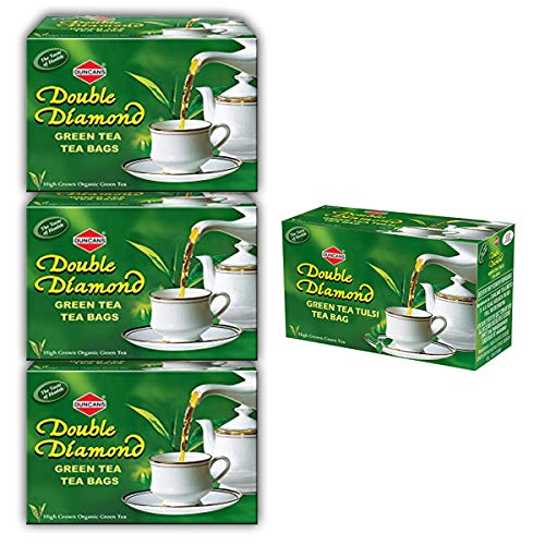 Duncans Double Diamond 100% Natural & Pure Green Tea + Tulsi Green Tea ...
