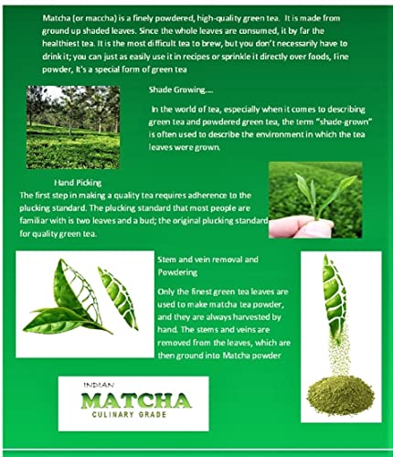 Dophie Neem Matcha Green Tea Powder 100g [PACK-] Culinary Grade ? matcha Green tea with Neem powder, Excellent for Weight Loss - More Antioxidants and Minerals. (FROM INDIA SAB) - View 4 of 6