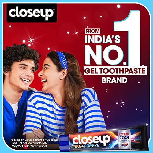 Closeup Fire + Freeze Toothpaste | Dual Sensation | From India's No. 1 Gel Toothpaste|upto 12 hrs of fresh breath &amp; white teeth | 150g FROM INDIA (SAM) - View 2 of 4