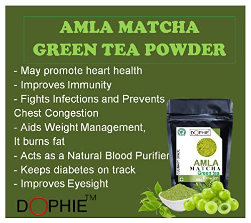 Dophie Neem Matcha Green Tea Powder 100g [PACK-] Culinary Grade ? matcha Green tea with Neem powder, Excellent for Weight Loss - More Antioxidants and Minerals. (FROM INDIA SAB) - View 2 of 6