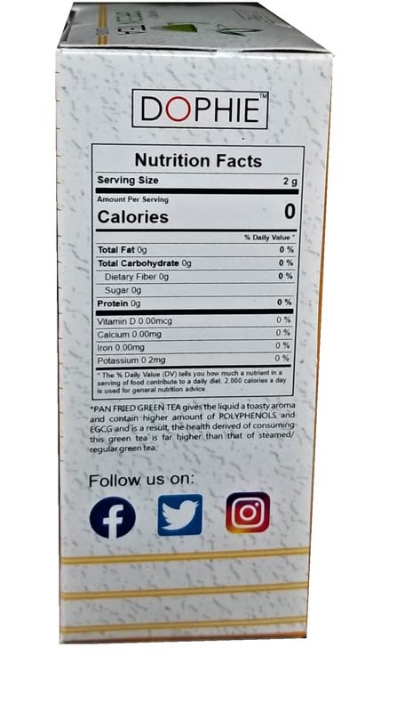 Dophie Green tea loose leaf with Peppermint leaves 100g (Pack-1) Herbal Tea, Antioxidant, Weight Loss, Immunity, Green Tea long leaf, mint Green tea, good refreshment. (FROM INDIA SAB) - View 3 of 5