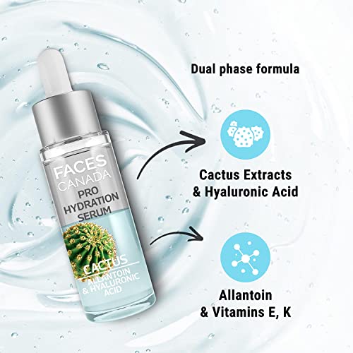 FACESCANADA Pro Hydration Serum, 27ml | Cactus, Allantoin &amp; Hyaluronic Acid | Biphasic Face Serum | Hydrates, Soothes, Moisturizes For Younger-Looking, Smooth &amp; Plump Skin - View 2 of 4