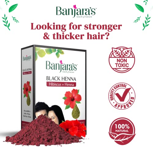 Banjara's Henna Based Hair Color Powder With Hibiscus | 9gm Each Sachet | No Ammonia | Long Lasting | Black Henna | Hair colour |(Pack of 30)FROM INDIA(SAM) - View 3 of 5