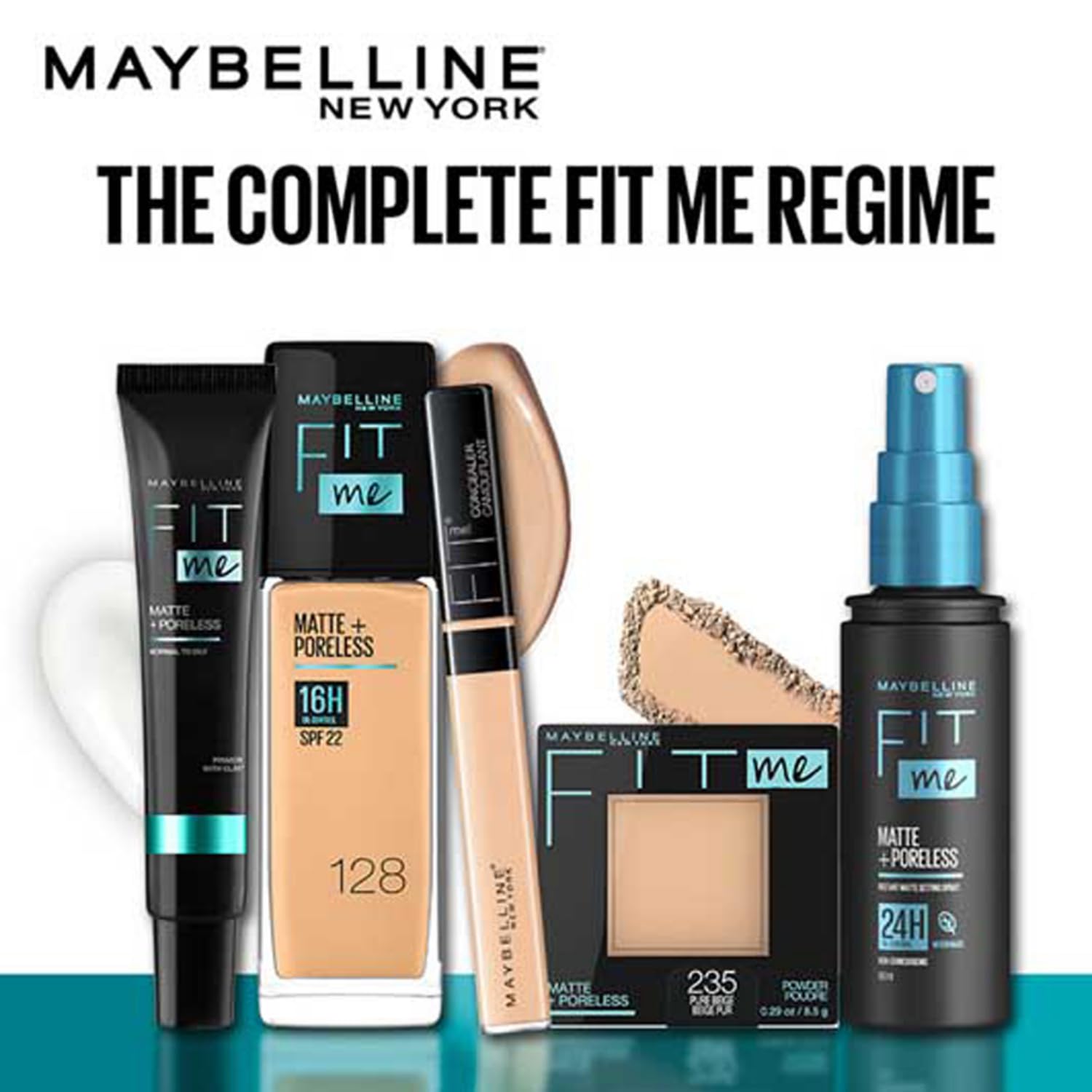 Maybelline New York Powder Foundation, Pressed Powder Compact, Mattifies Skin, Incl. Mirror and Applicator, Fit Me, 120 Classic Ivory, 8.5g FROM INDIA(SAM) - View 4 of 4