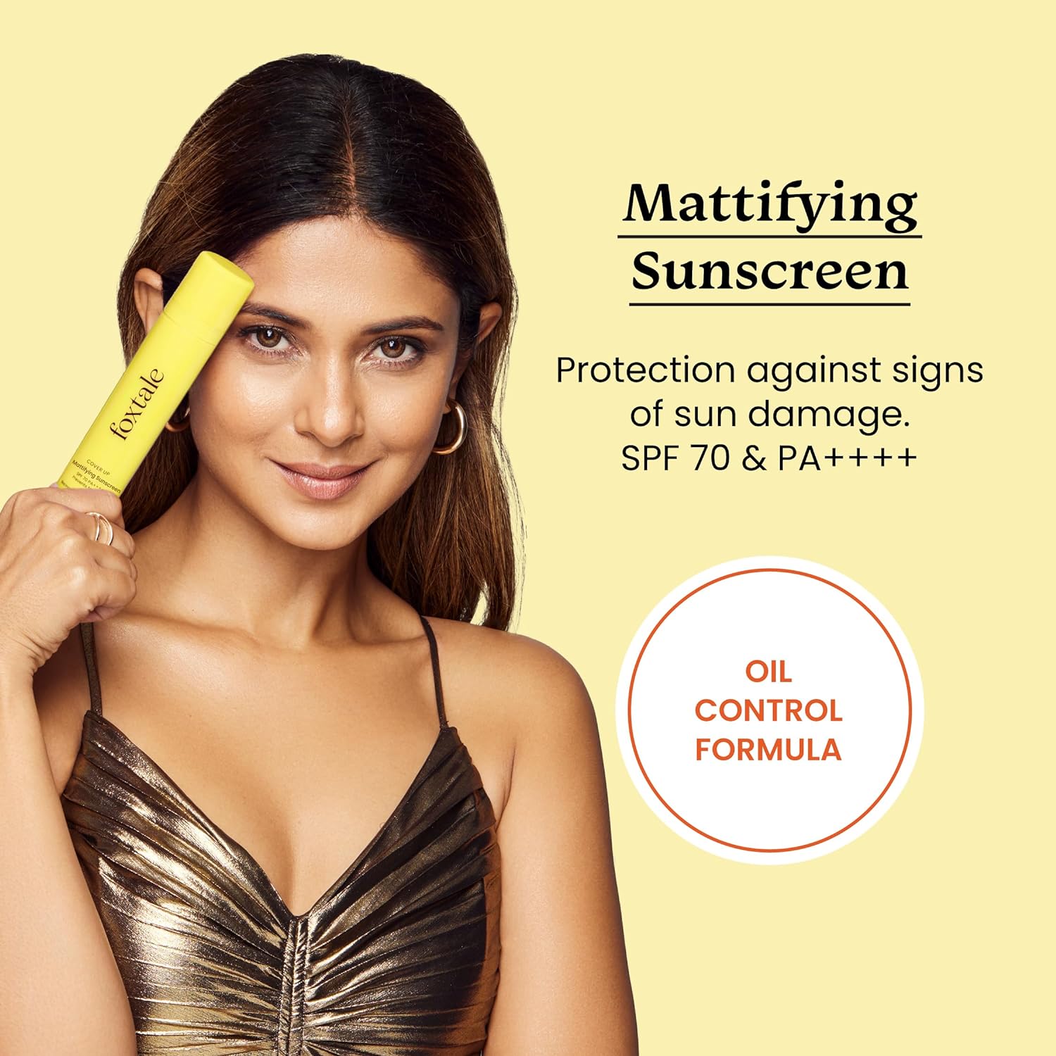 Foxtale Niacinamide Matte Sunscreen SPF 70+ PA++++, No White Cast, Non Greasy, Prevents Tanning, Men &amp; Women, For Normal to Oily Skin Type, 50 ml - View 5 of 6