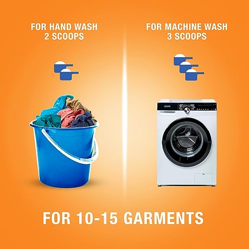 Surf Excel Quick Wash Detergent Powder 1 Kg, Washing Powder With Lemon &amp; Bleach To Remove Tough Stains On Clothes - Bucket &amp; Machine Wash, 1 Count FROM INDIA (SAM) - View 2 of 5