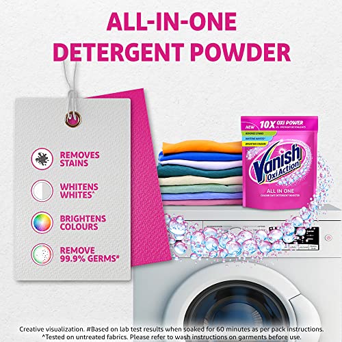 Vanish 800 Ml, All In One Stain Remover | Removes Tough Stains &amp; Brightens Colours | Detergent Add On | Suitable With All Washing Detergent Powders And Liquids, 2 Count FROM INDIA(SAM) - View 10 of 10