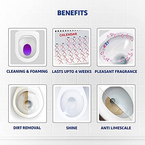 Harpic 35 gm - Floral Delight, Power Fresh 6 Toilet Cleaner Rim Block | Toilet flush cleaner blocks FROM INDIA(SAM) - View 7 of 7