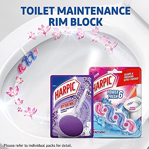 Harpic 35 gm - Floral Delight, Power Fresh 6 Toilet Cleaner Rim Block | Toilet flush cleaner blocks FROM INDIA(SAM) - View 5 of 7