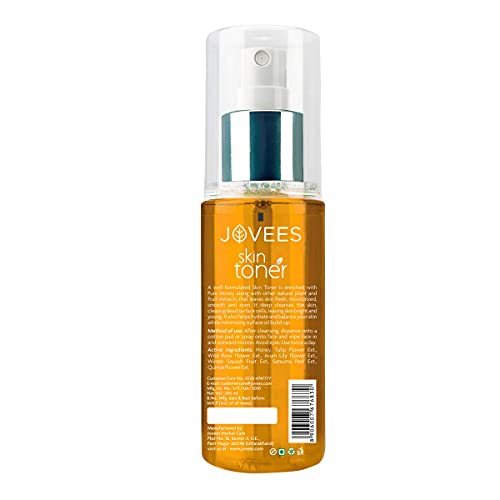 JOVEES Herbal Honey Toner | Cleanses &amp; Moisturises | Pore Tightening | Toner For Dry Or Combination Skin | Paraben &amp; Alcohol Free | 200 Ml, Pack of 1 - View 2 of 4