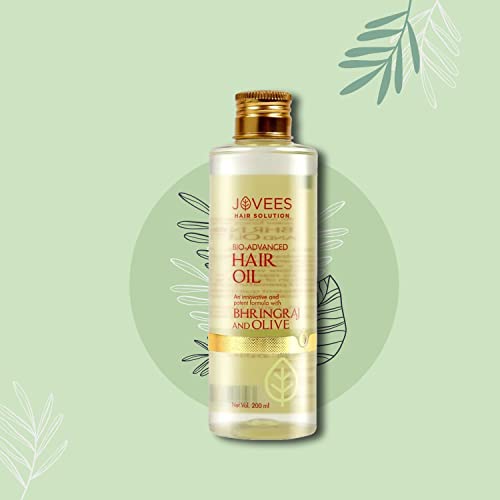 Jovees Herbal Bringraj &amp; Olive Bio- Advanced Hair Oil |For Dry &amp; Damaged Hair | Nourishes Scalp &amp; Hair Follicles | Reduces Dandruff and Hairfall |With Bhringraj Oil, Olive Oil, Jojoba Oil 200ml - View 3 of 3