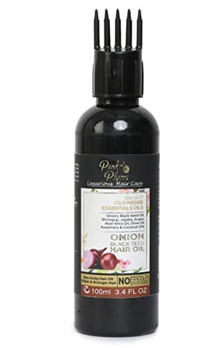PINK PLUMS Black seed Onion HAIR OIL 100 ml  (FROM INDIA SAB) - View 2 of 3