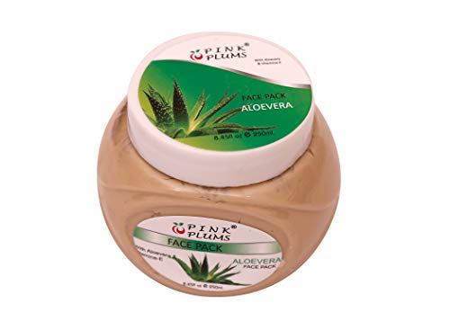 PINK PLUMS Charcoal Scrub | Aloevera Face Pack | Skin-Whitening Massage Cream | Skin-Whitening Facial Gel with Vitamin E COMBO (Pack of 4) Each 250 ml  (FROM INDIA SAB) - View 3 of 4