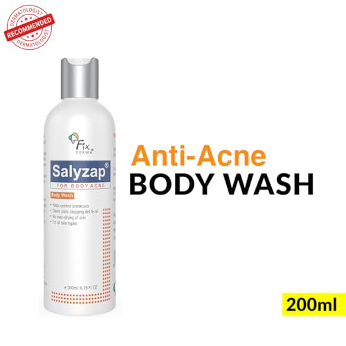 FIXDERMA 2% Salicylic Acid Salyzap Body Wash For Acne,Non Foaming Body Wash,Exfoliant,Acne On Back,Upper Arms And Other Affected Body Parts,Pimples,Clean Pores Suitable For Acne Prone Skin - 200Ml - View 2 of 4
