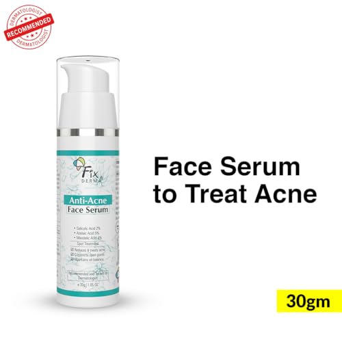 Fixderma 2% Salicylic Acid Serum for Anti Acne &amp; Spot Treatment with 5% Azelaic Acid &amp; 4% Mandelic Acid | Anti Acne Face Serum | Face Serum for Men &amp; Women | Face Serum for Oily Skin - 30g - View 2 of 4