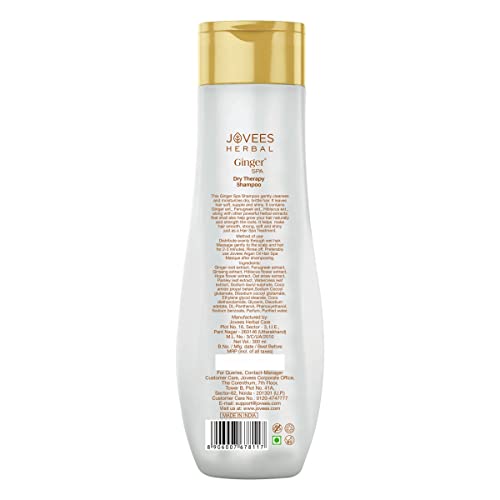 Jovees Herbal Ginger Spa Dry Therapy Shampoo | Nourishes, Detangles and Strengthens Hair | For Normal to Dry Hair 300ml - View 2 of 3