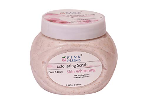 Pink Plums Skin-Whitening Scrub, D-Tan Face Pack, Diamond Massage Cream, Mix Fruit Facial Gel for Face with Vitamin E - 250 ml Each (Combo Pack of 4)  (FROM INDIA SAB) - View 2 of 4