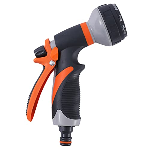 NIKAVI Garden Hose Nozzle, Water Hose Nozzle Spray, Heavy Duty Water Spray Gun High Pressure Washer Sprayer with 8 Patterns, Suitable for Watering Garden, Cleaning, Showering Pet and Washing Cars (FROM INDIA SAB) - Related product