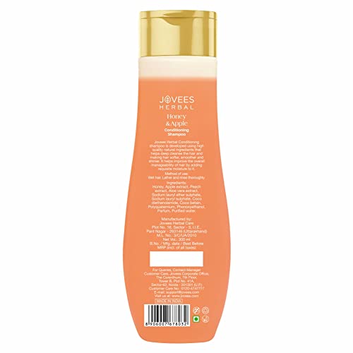 Jovees Herbal Honey &amp; Apple Conditioning Shampoo | With Peach And Aloe Vera Extracts | For Dry And Rough Hair | 300 ml - View 2 of 4