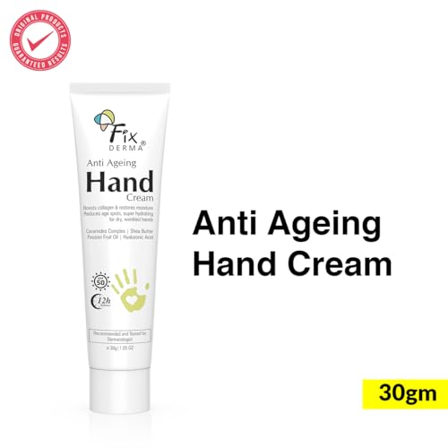 Fixderma Anti Ageing Hand Cream for Women &amp; Men | Ceramide Moisturizer | Hyaluronic Acid Cream | Hand Cream for Dry and Rough Hands | Shea Butter | Cream for Itchy Hand | All Skins Types - 30g - View 2 of 3
