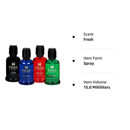 FOGG Men And Women Mini Aerosol Fresh Scent And (15 Ml Each) - Pack Of 4 FROM INDIA (SAM) - View 2 of 2