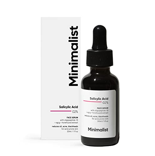 Minimalist 2% Salicylic Acid Serum For Acne, Blackheads &amp; Open Pores | Reduces Excess Oil &amp; Bumpy Texture | BHA Based Exfoliant for Acne Prone or Oily Skin | 30ml (30 ml) - Related product