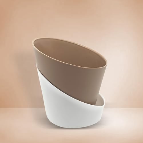 Casa De Amor Self Watering Pots for Indoor Plants | Home Decor, Living Room, Kitchen, Bedroom, Table Top, Office, Gifting | Plants not Included (Dusky Brown, Pack of 1) (FROM INDIA)NUZ - Shop at Colombo Mall