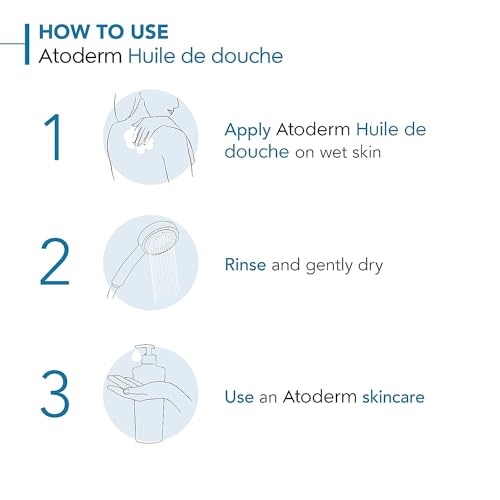 Bioderma Atoderm Huile de douche Anti-iritation Cleaning Oil | 24hrs Hydration | Face and Body Moisturizer | Soothes Discomfort - Dry to Very Dry Sensitive Skin - 200 ml - View 2 of 4