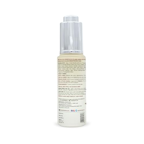 La Pink Ideal Bright Face Serum | 100% Microplastic Free Formula | Glass like skin, Lightening, Evens Skin Tone | White Haldi &amp; Kakadu Plum | For Bright Radiant Skin | All Skin Types | 30ml (FROM INDIA SAB) - View 2 of 3