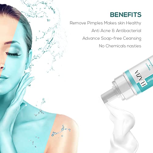 FLAZIA Foaming Face Wash For Clear Glowing Deep Clean Soft Bright &amp; Clear Skin Controls Oil Pimples Acne For All Skin Types No Parabens Sulphate (150ml X 2) Combo Pack Of 2 (FROM INDIA SAB) - View 3 of 3