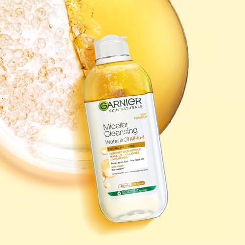 Garnier Micellar Cleansing Water in Oil - Removes Waterproof Makeup - Suitable For All Skin Types, Dermatologically Tested, Vegan, For Men and Women, Remove 100% Dirt, Pollution, Make Up, 125ml FROM INDIA (SAM) - View 2 of 3