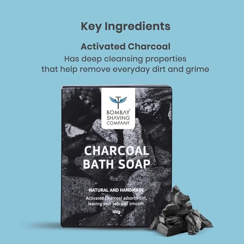 Bombay Shaving Company Activated Bamboo Charcoal Bath Soap for Men for Deep Clean and Anti-pollution Effect, 125g (Pack of 3) | Made in India FROM INDIA (SAM) - View 3 of 3