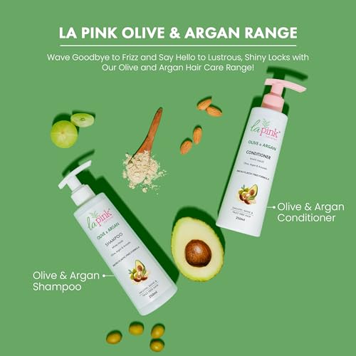 La Pink Olive &amp; Argan Conditioner with Avocado | For Smooth, Shine Frizz-Free Hair | 100% Microplastic Free Formula | All Hair Types | 250ml (FROM INDIA SAB) - View 4 of 4